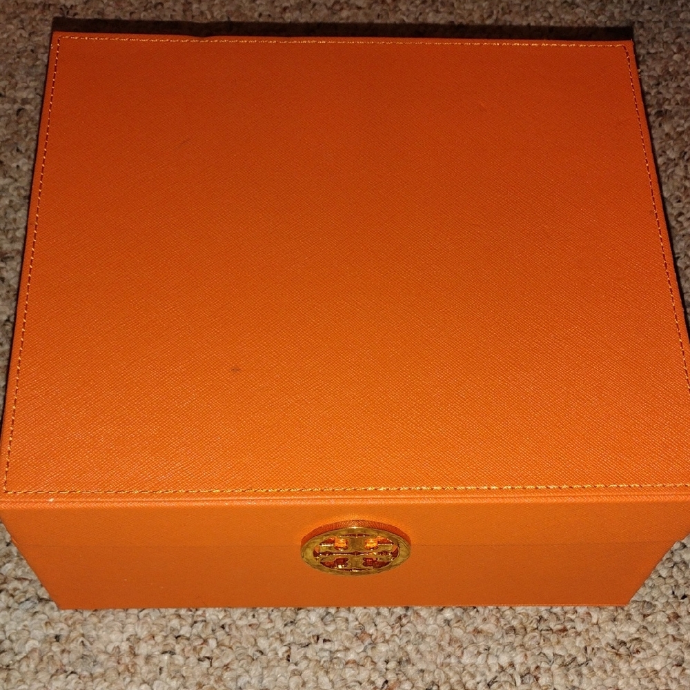 Tory Burch Bright Orange Storage Box